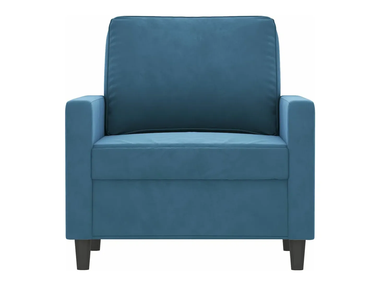 Sillón de terciopelo azul 60 cm PWFG98338