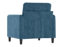 Sillón de terciopelo azul de 60 cm