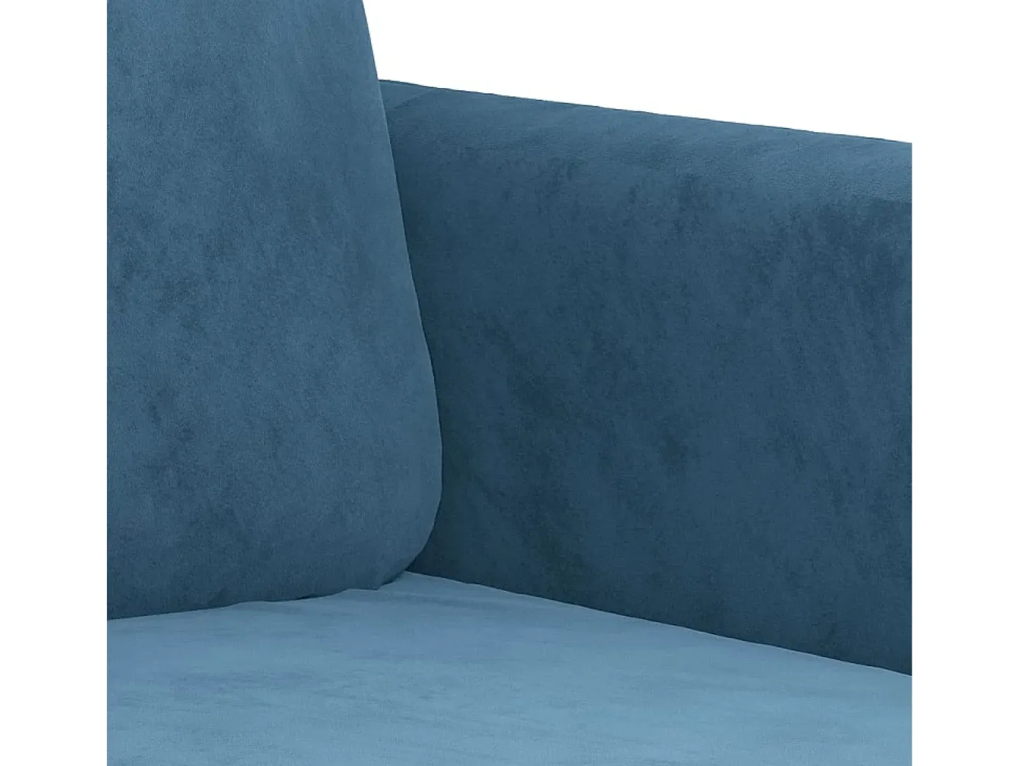 Sillón de terciopelo azul de 60 cm