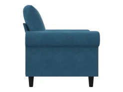 Sillón de terciopelo azul 60 cm