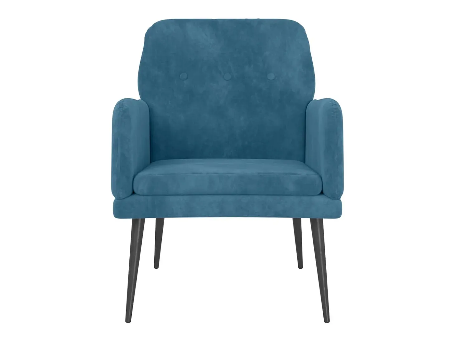 Sillón de terciopelo azul 62x79x79 cm
