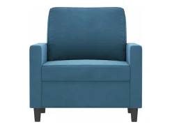 Sillón de terciopelo azul 60 cm