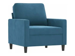 Sillón de terciopelo azul 60 cm