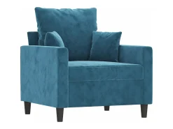Sillón de terciopelo azul 60 cm