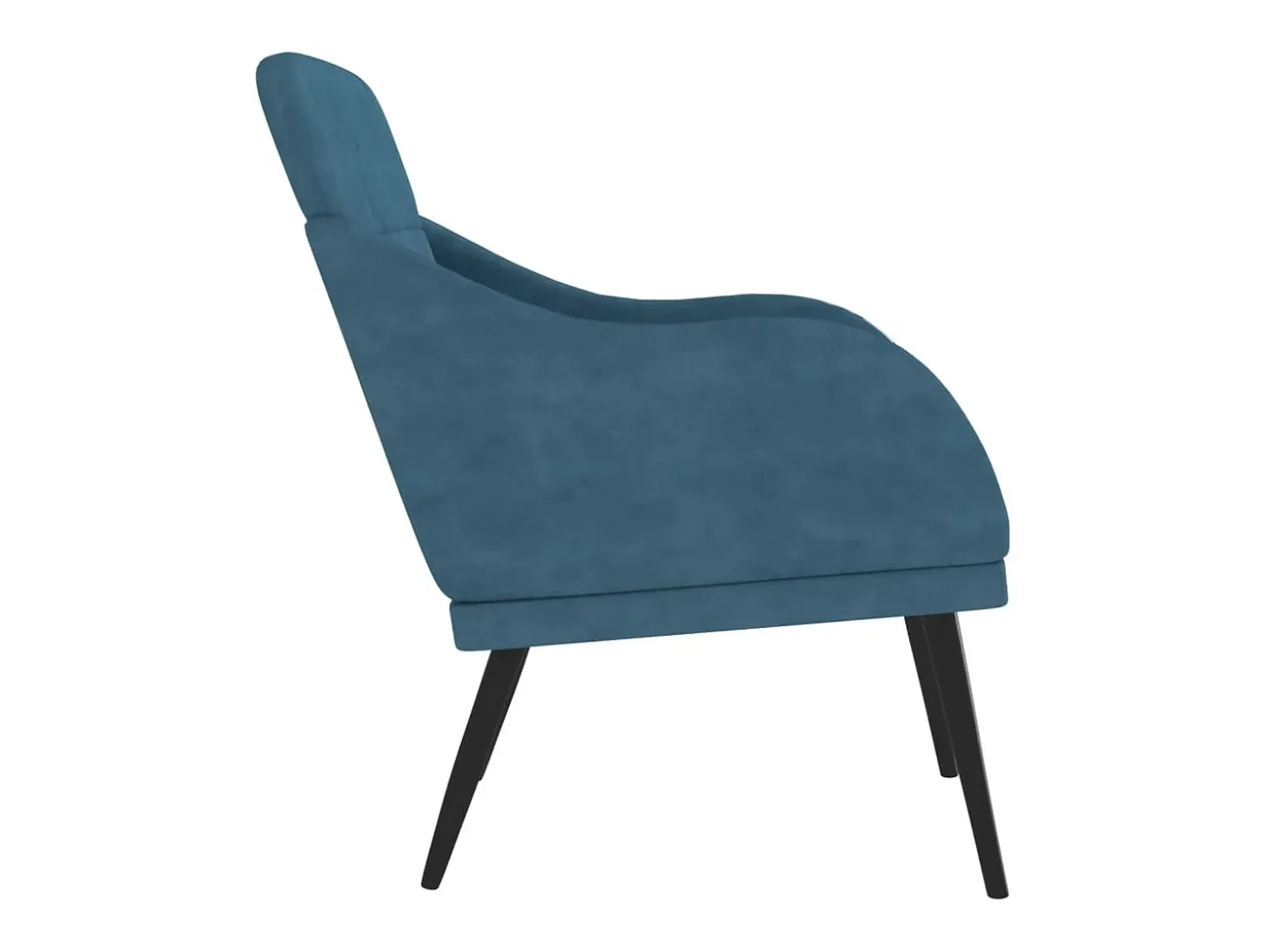 Sillón de terciopelo azul 63x76x80 cm