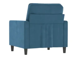 Sillón de terciopelo azul de 60 cm