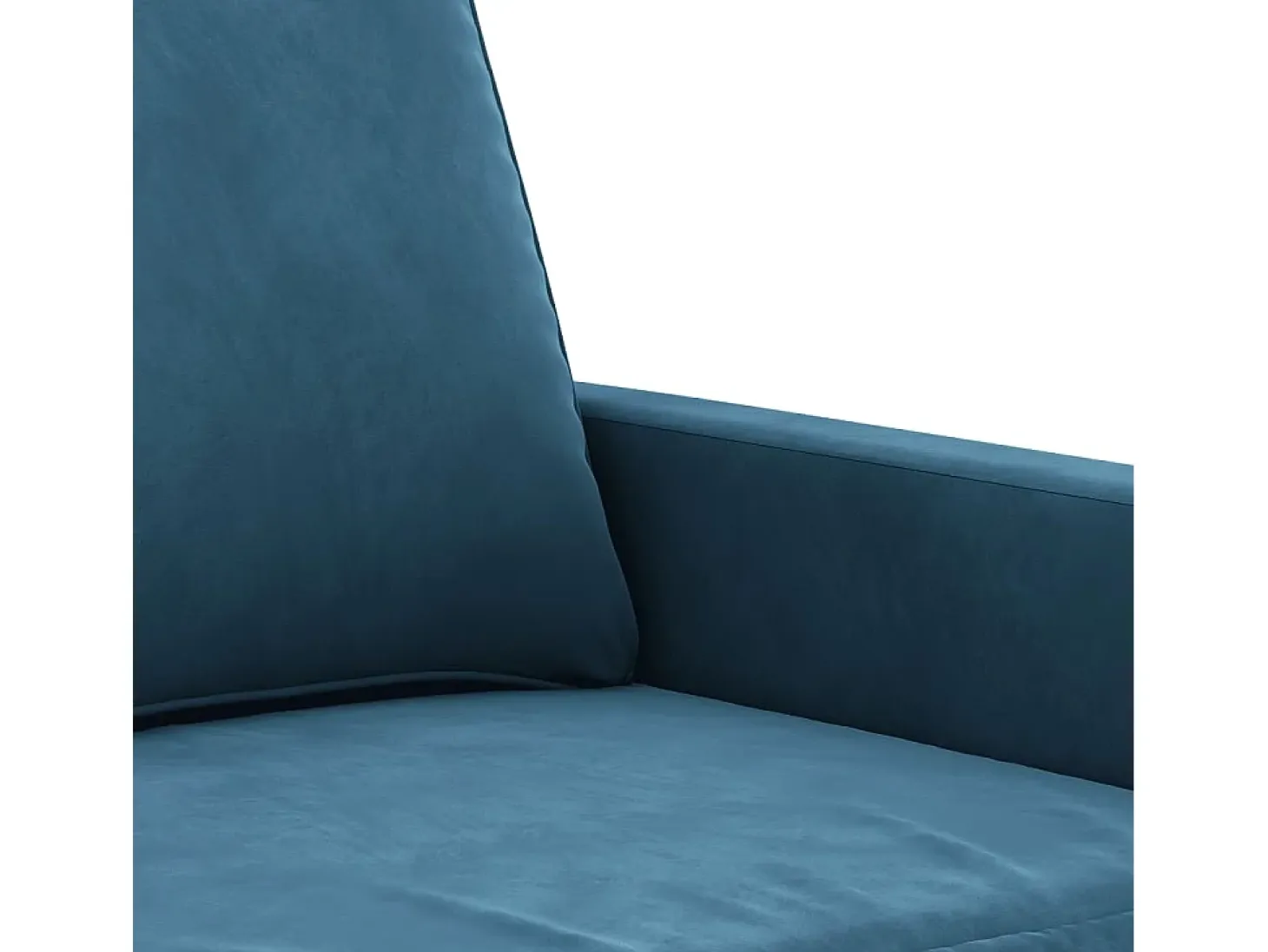 Sillón de terciopelo azul de 60 cm