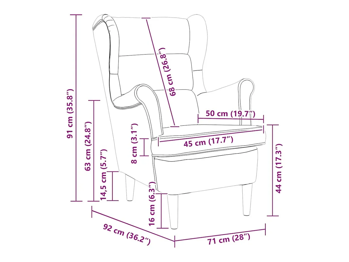 Sillón de terciopelo blanco crema