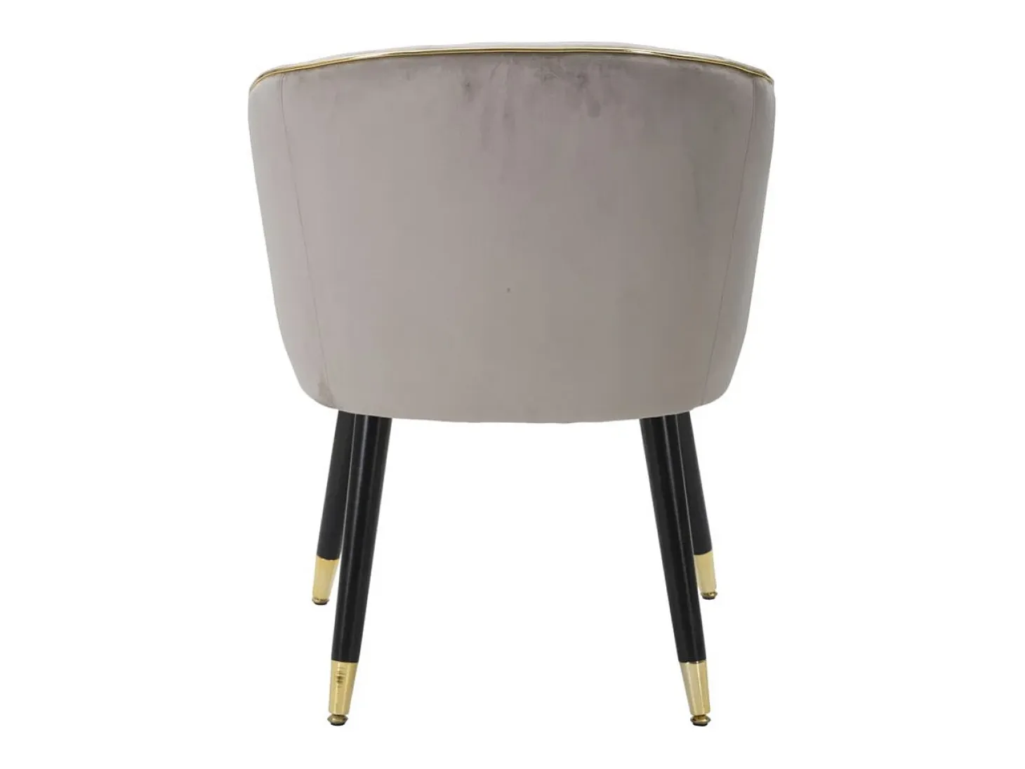 Sillón de terciopelo con ribete dorado Paris - Gris