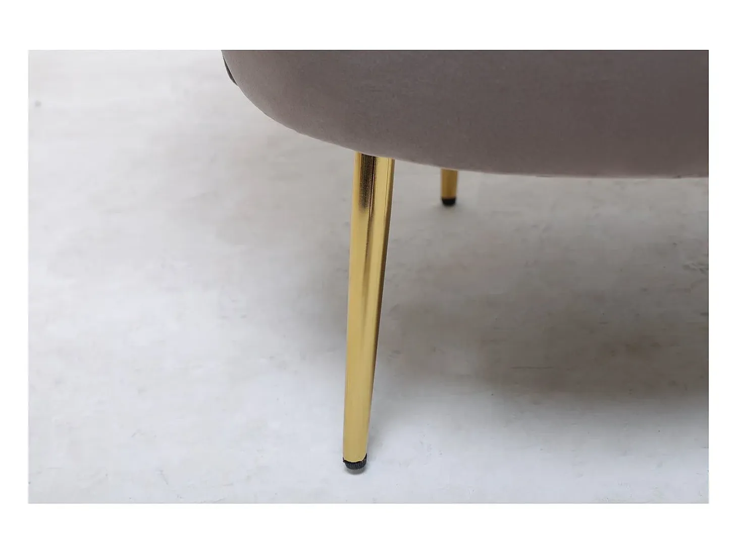 Sillón de terciopelo "Floria" - 75 x 68 x 77,5 cm - Gris