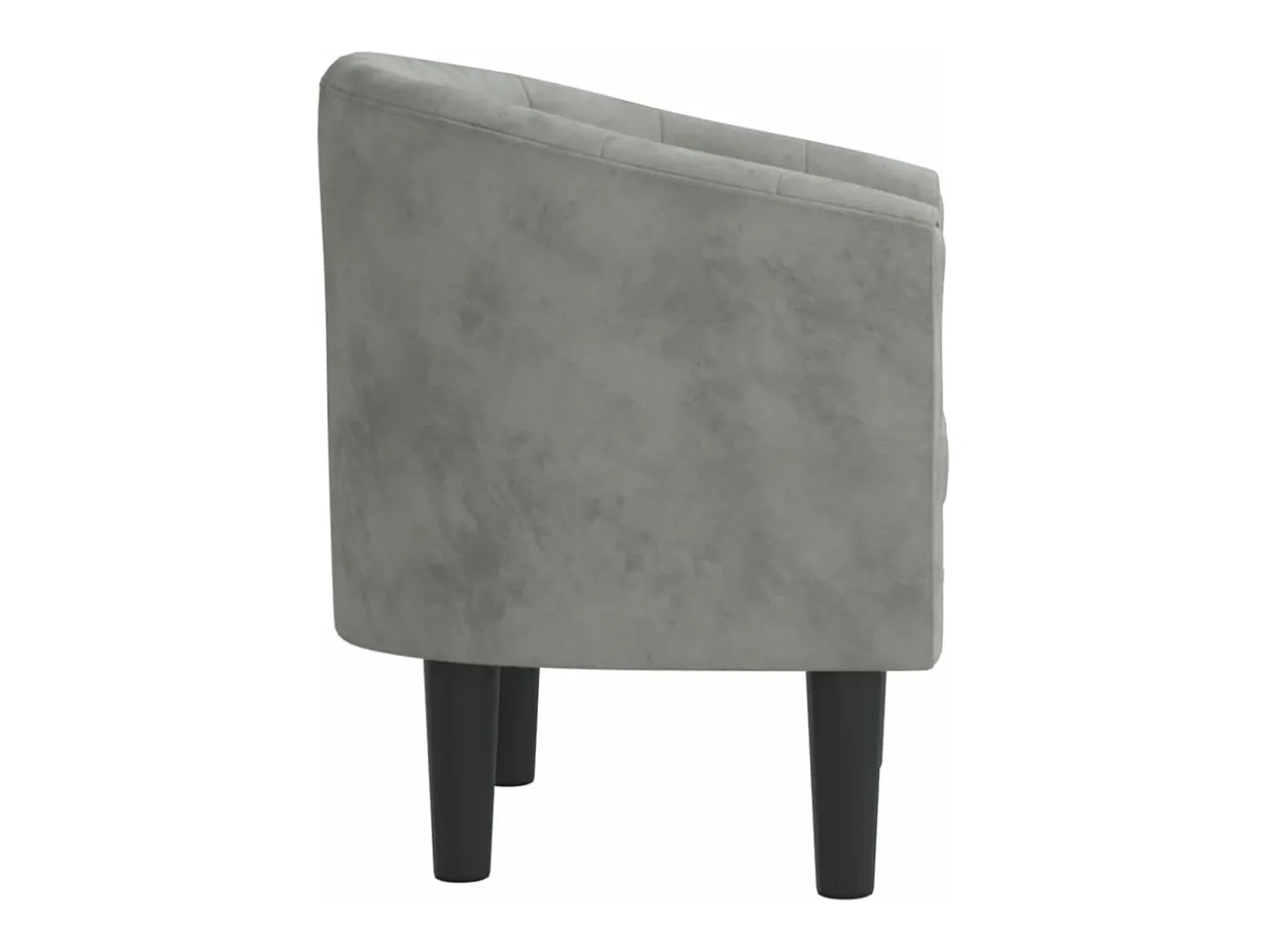 Sillón de terciopelo gris claro