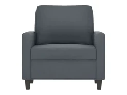 Sillón de terciopelo gris oscuro 60 cm