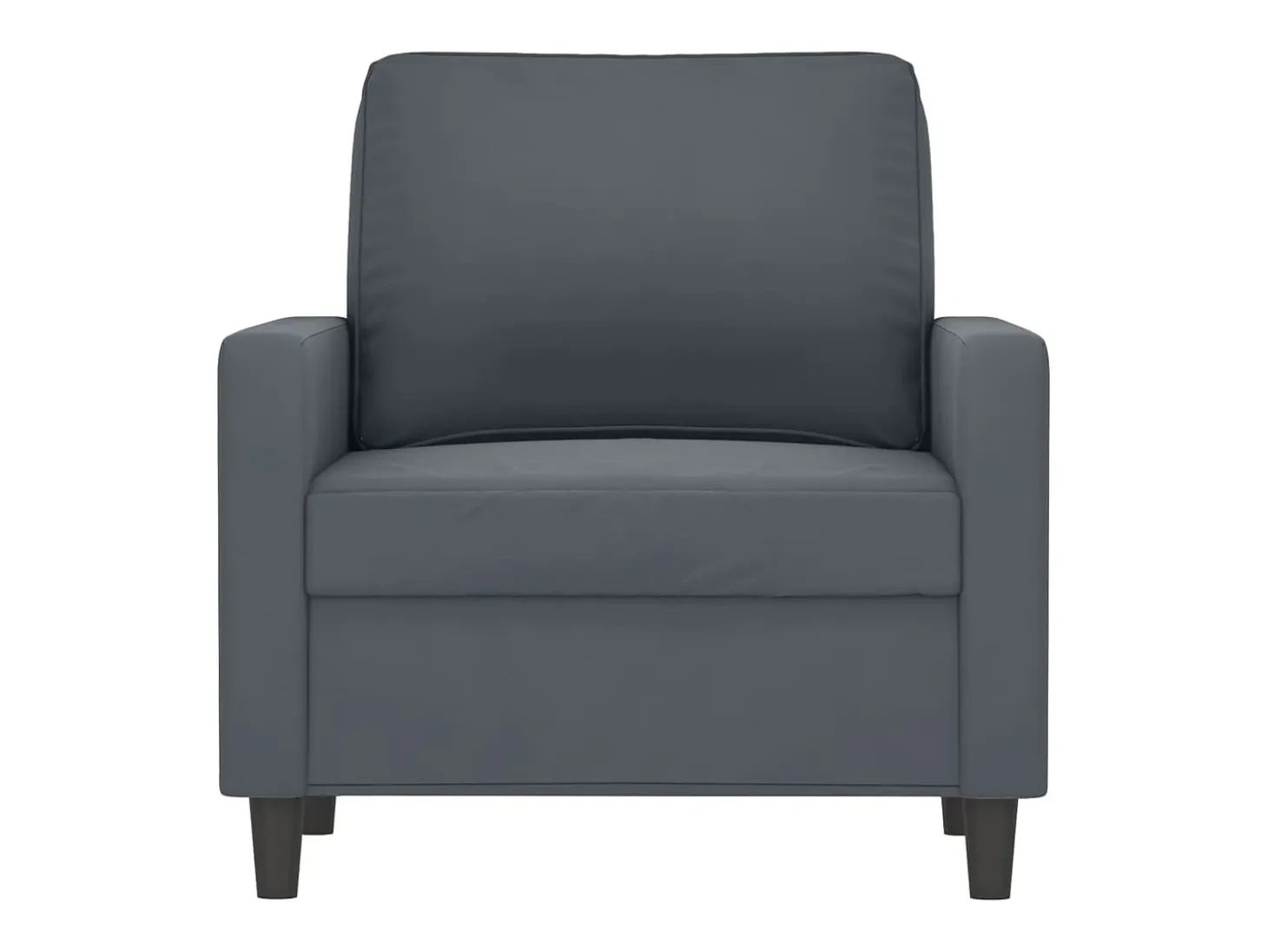 Sillón de terciopelo gris oscuro 60 cm
