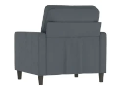 Sillón de terciopelo gris oscuro 60 cm