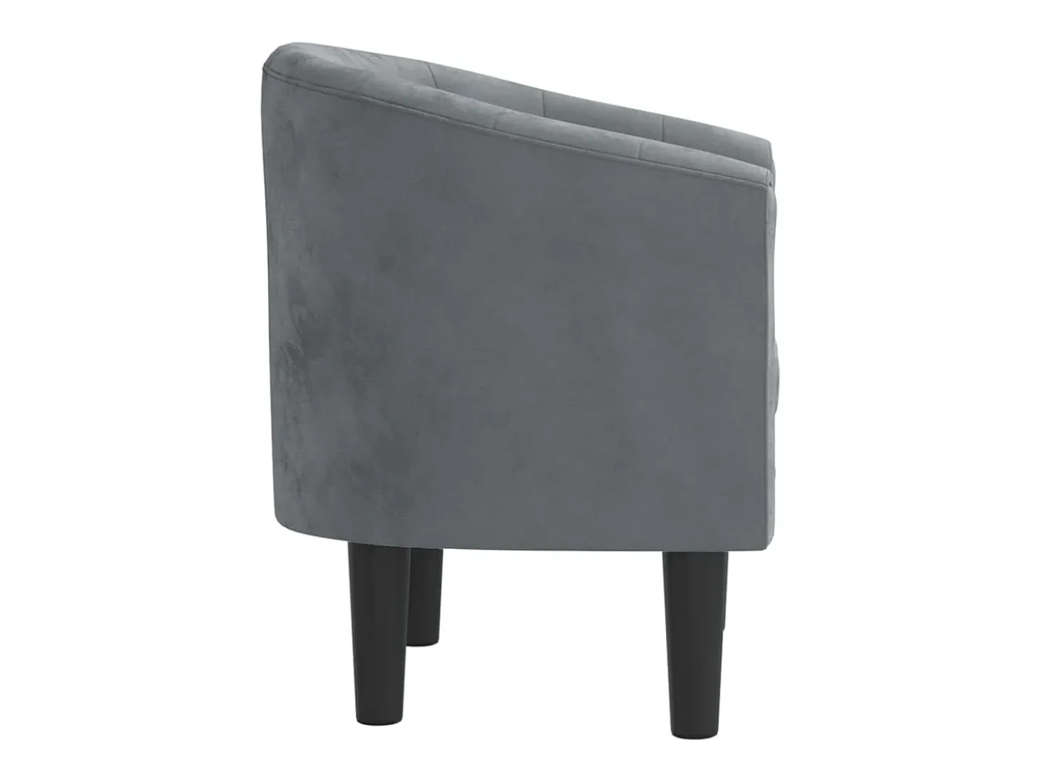 Sillón de terciopelo gris oscuro