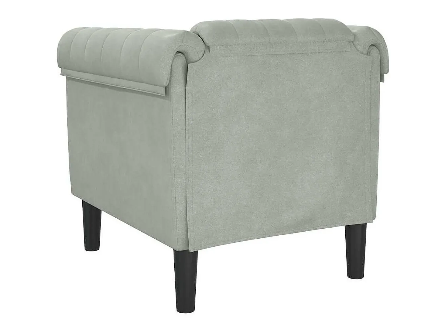 Sillón de terciopelo gris claro