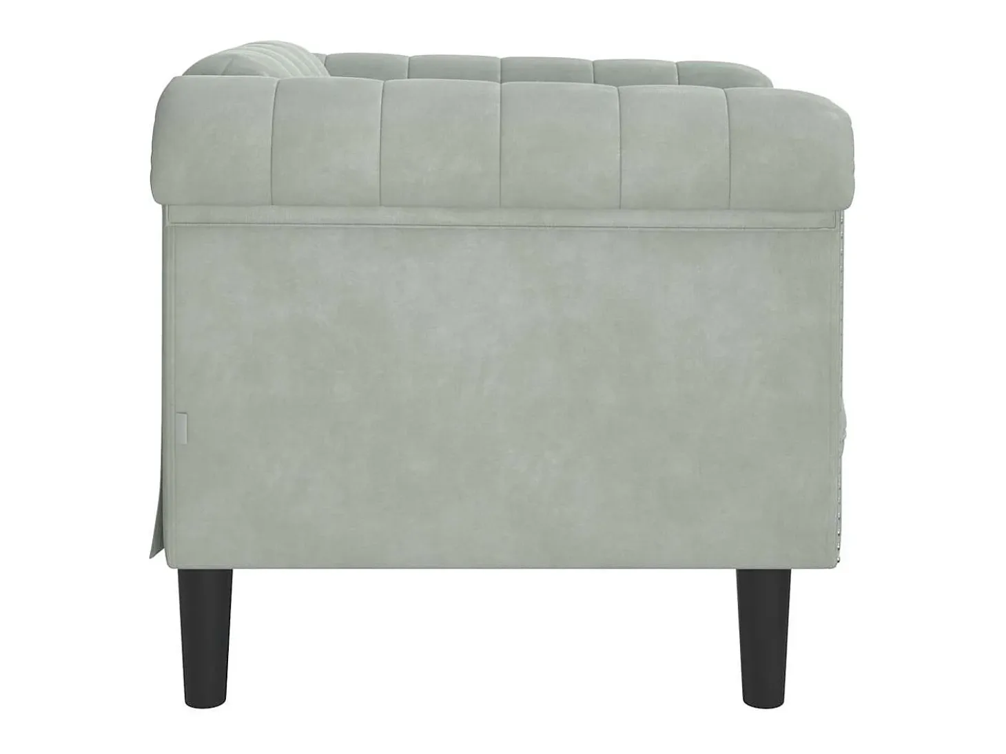 Sillón de terciopelo gris claro