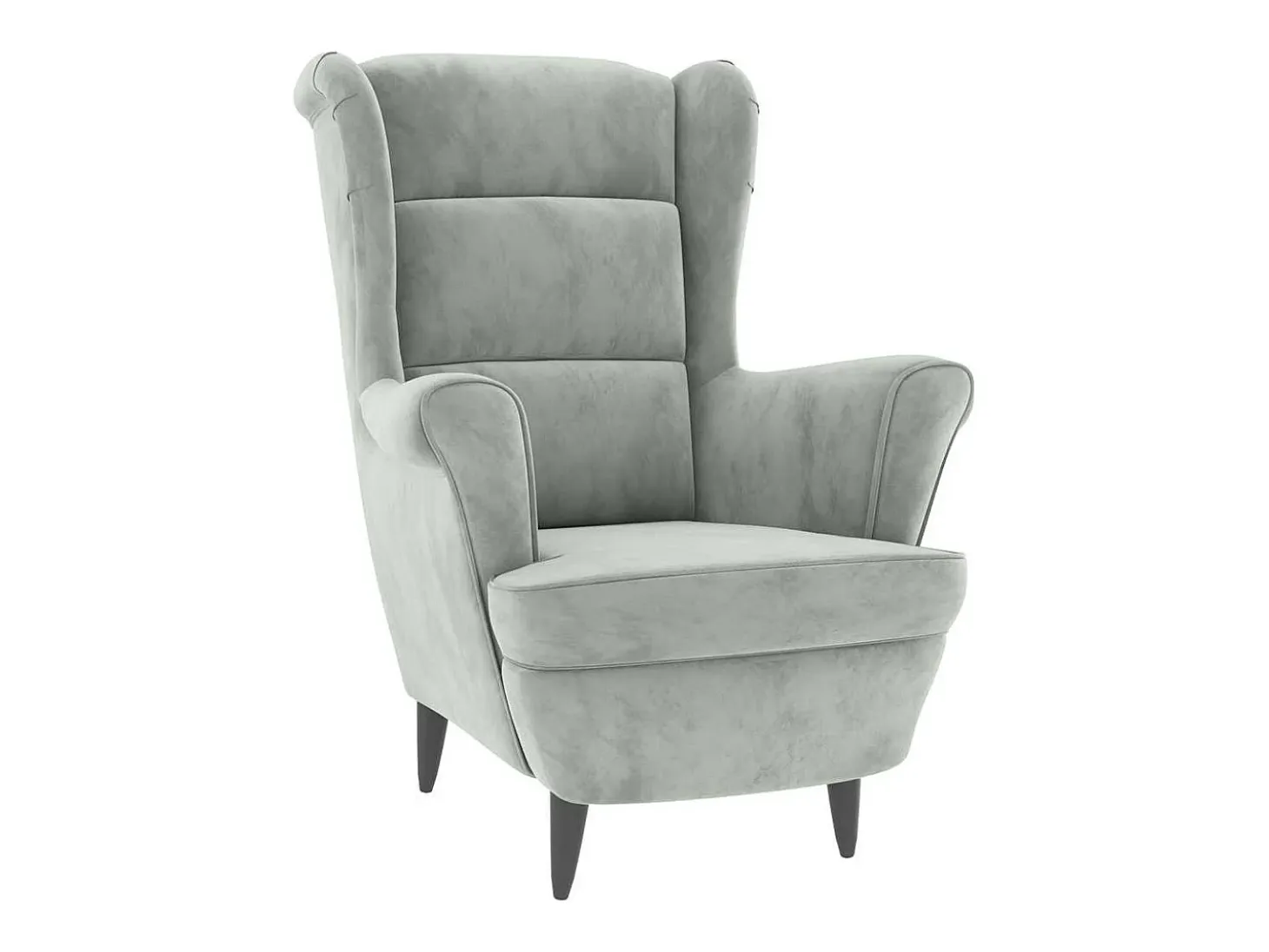 Sillón de terciopelo gris claro