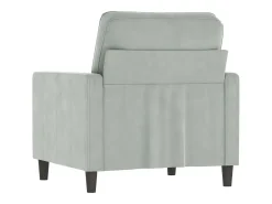 Sillón de terciopelo gris claro 60 cm
