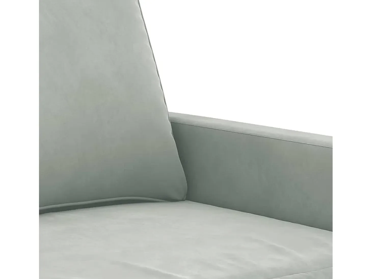 Sillón de terciopelo gris claro 60 cm