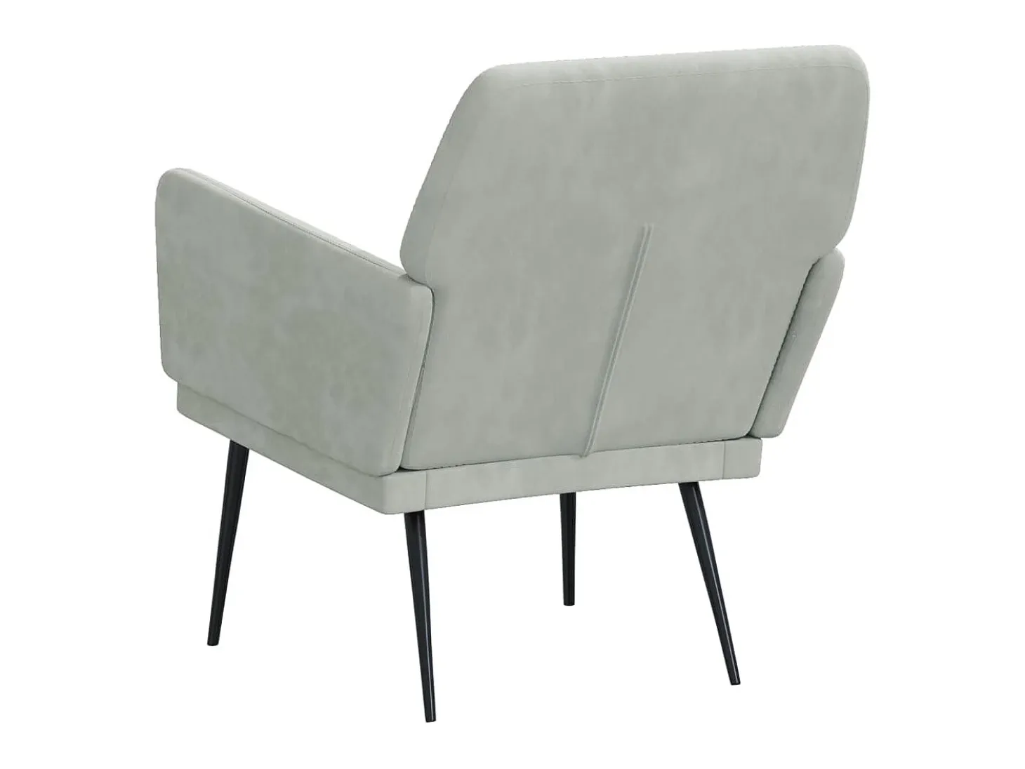 Sillón de terciopelo gris claro 62x79x79 cm ES73863