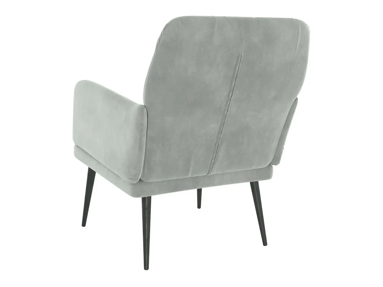 Sillón de terciopelo gris claro 62x79x79 cm