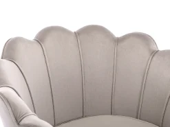 Sillón de terciopelo gris topo estilo art decó DANDELION