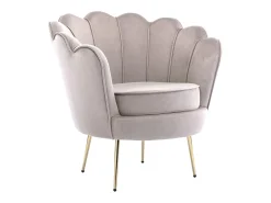 Sillón de terciopelo gris topo estilo art decó DANDELION