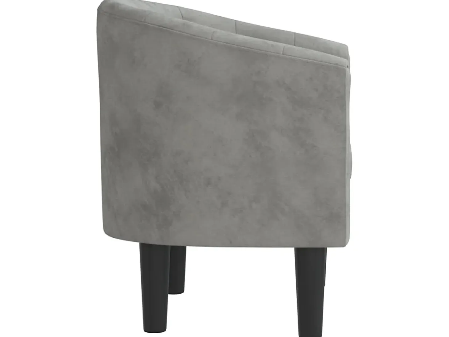 Sillón de terciopelo gris claro ES61271