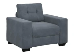 Sillón de terciopelo gris oscuro 60 cm