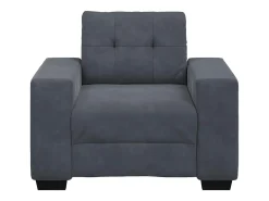 Sillón de terciopelo gris oscuro 60 cm