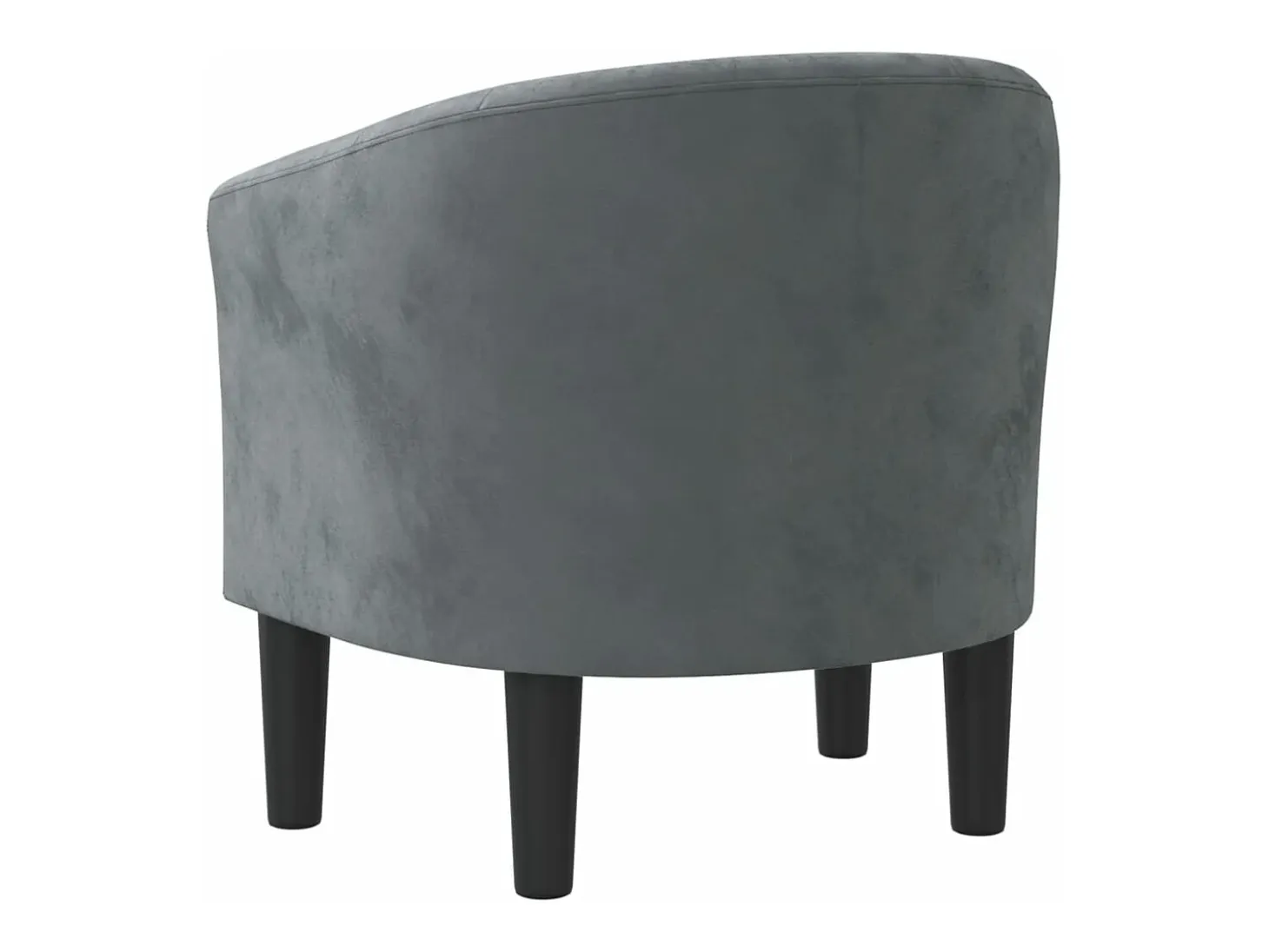 Sillón de terciopelo gris oscuro
