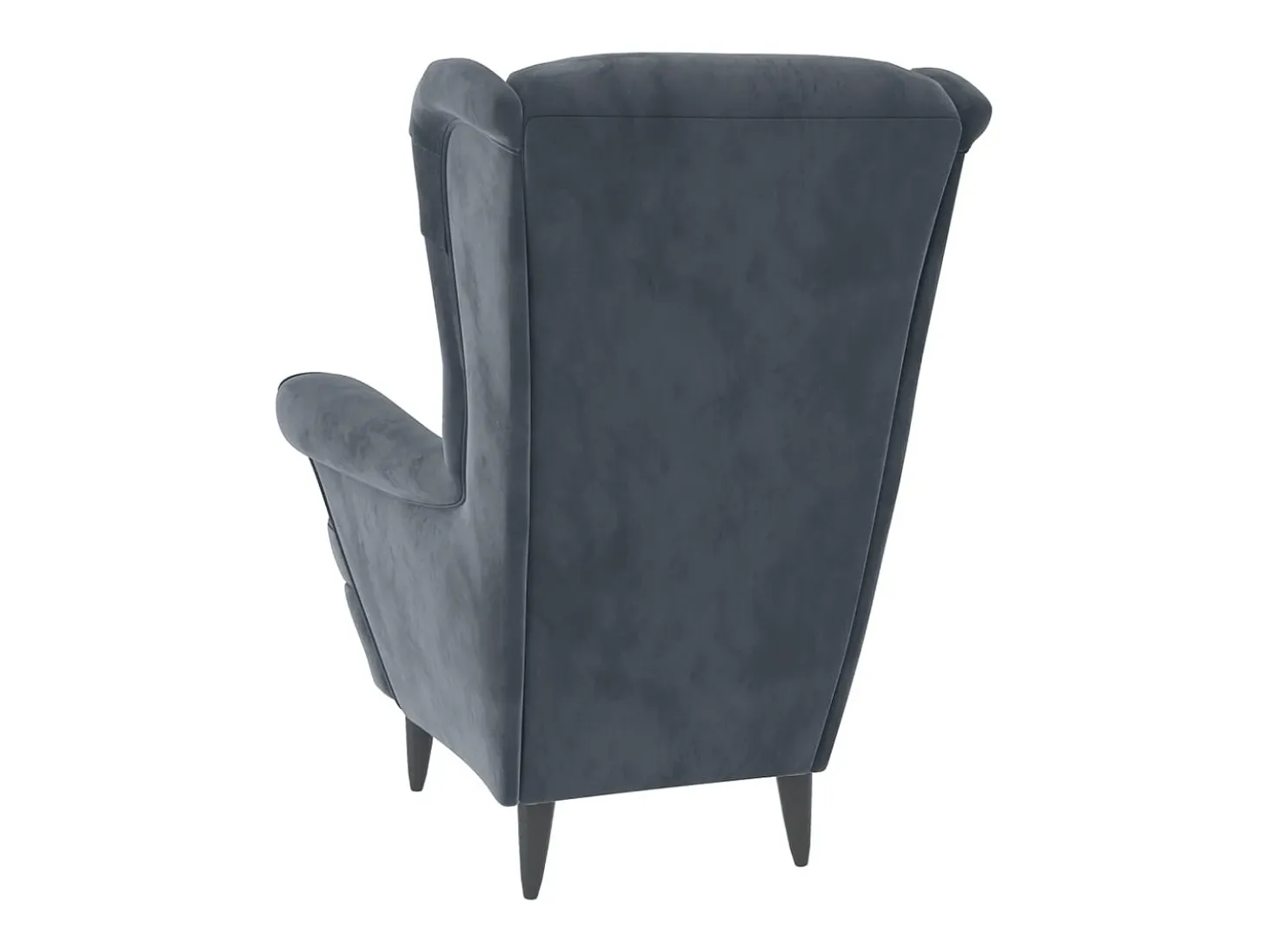 Sillón de terciopelo gris oscuro