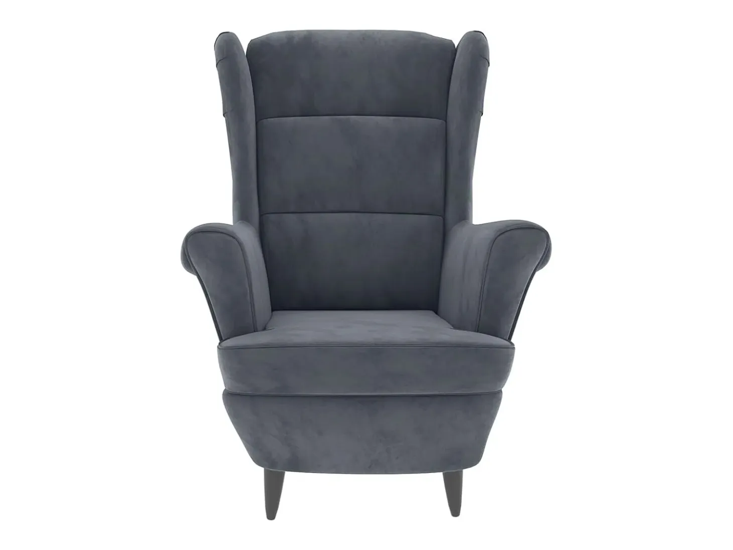 Sillón de terciopelo gris oscuro