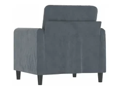 Sillón de terciopelo gris oscuro 60 cm