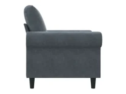 Sillón de terciopelo gris oscuro 60 cm