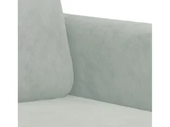 Sillón de terciopelo gris claro 60 cm