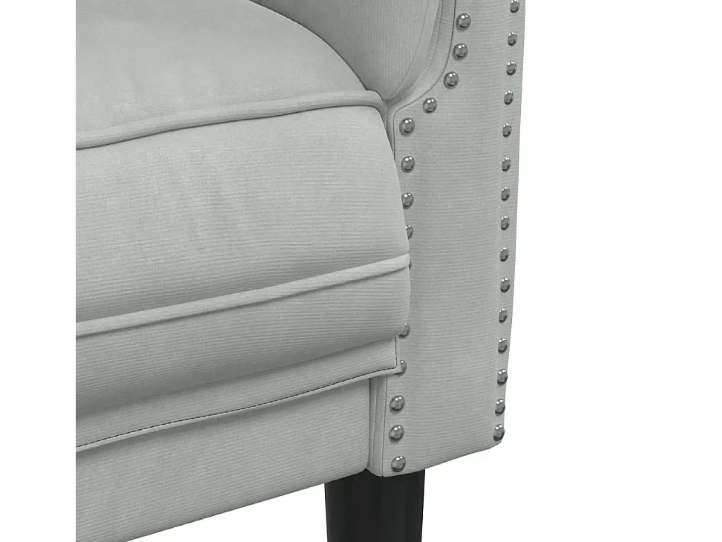 Sillón de terciopelo gris claro