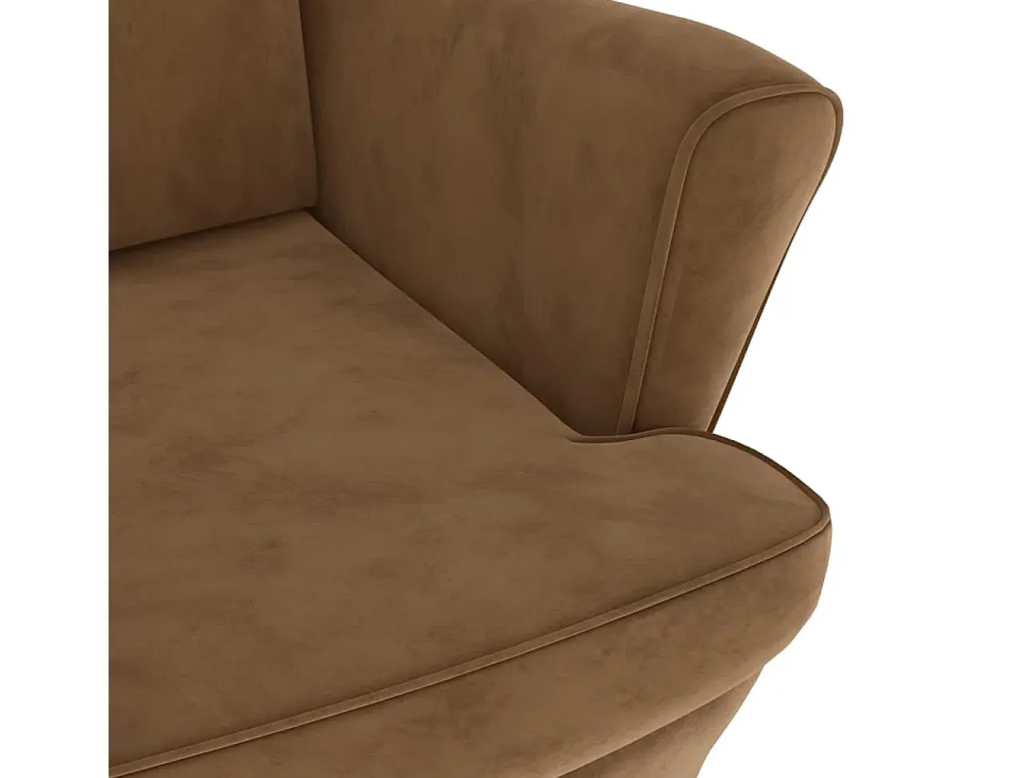 Sillón de terciopelo marrón
