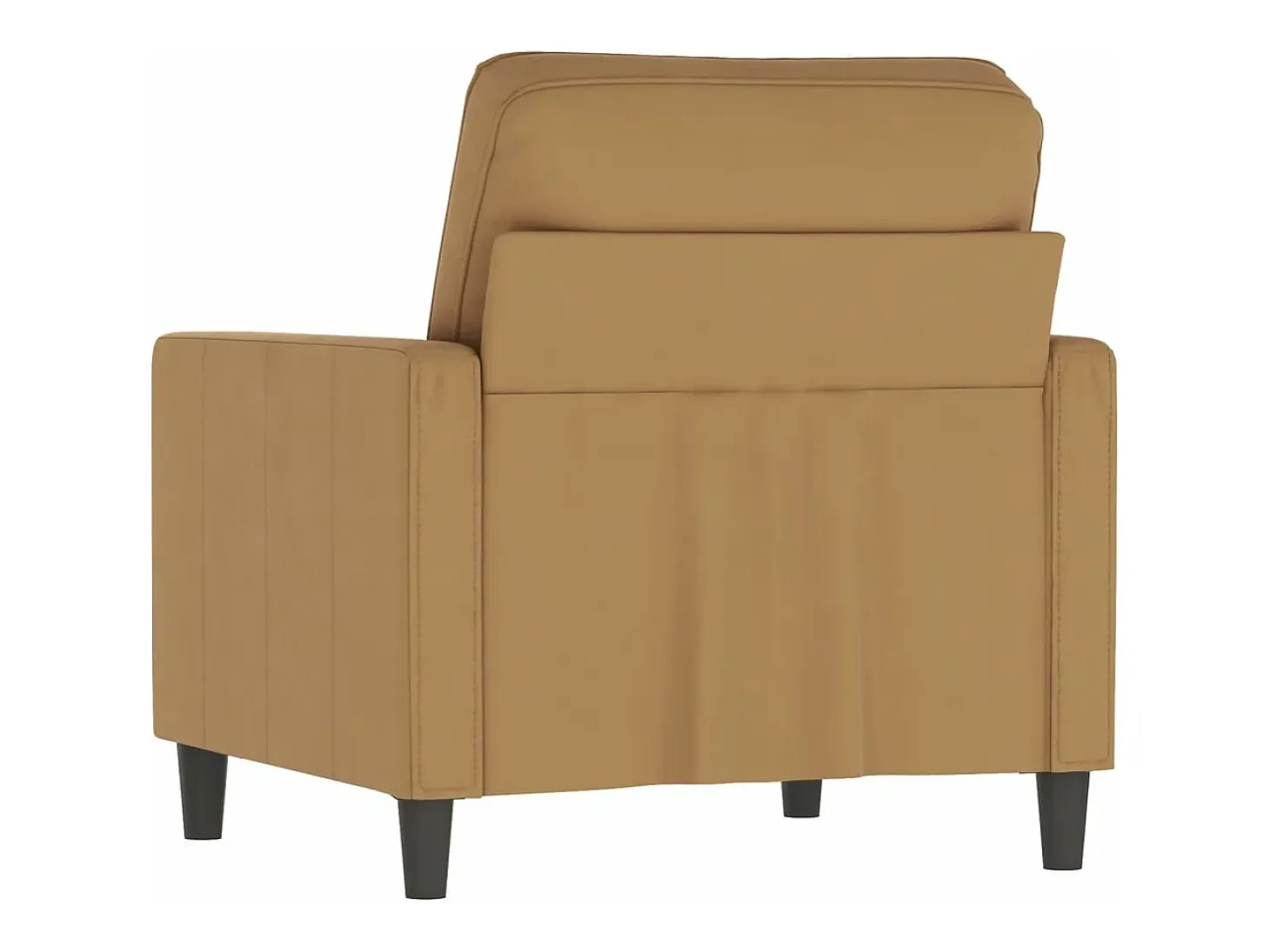 Sillón de terciopelo marrón 60 cm