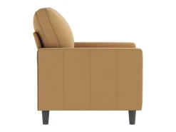 Sillón de terciopelo marrón 60 cm