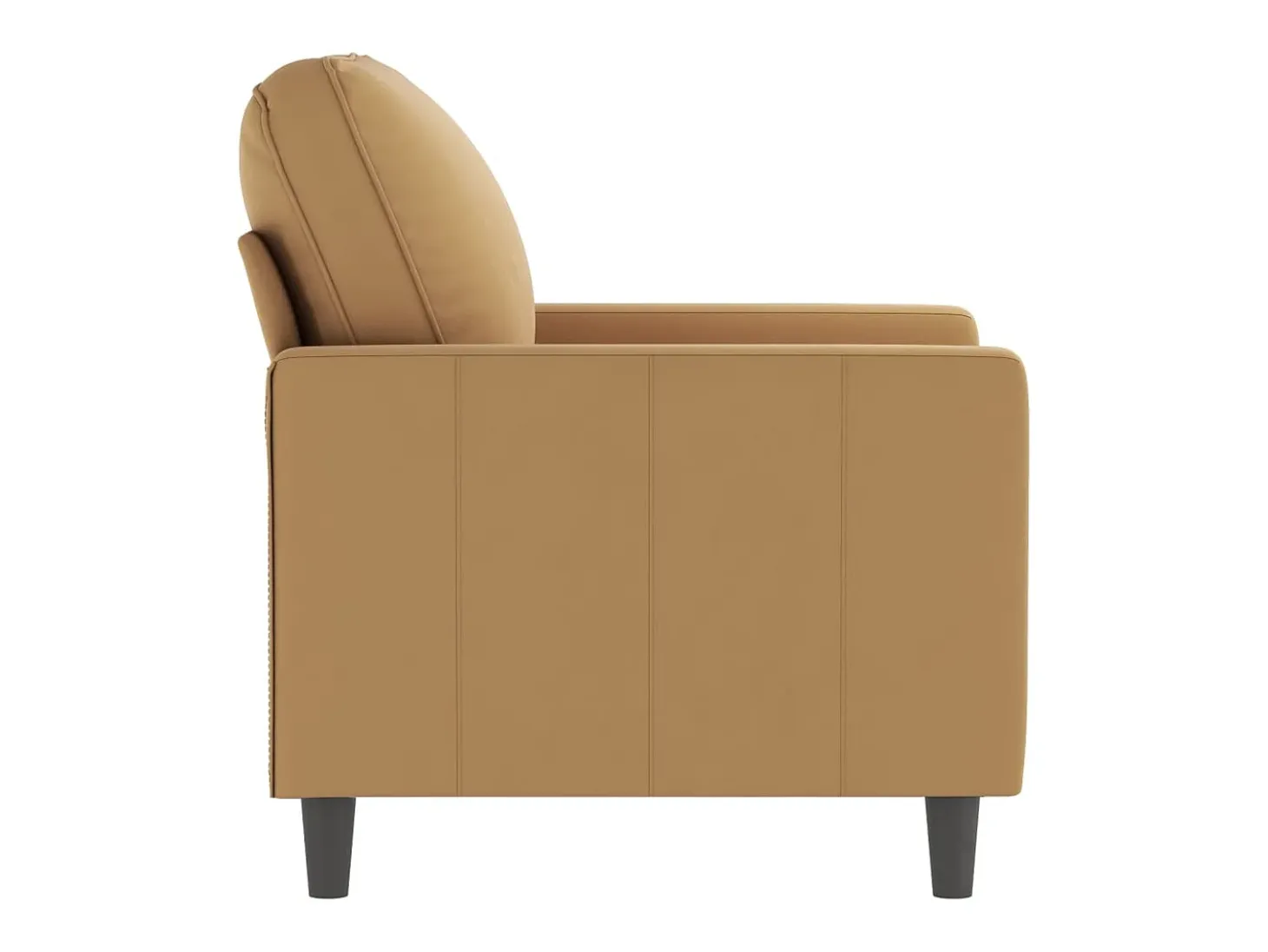 Sillón de terciopelo marrón 60 cm