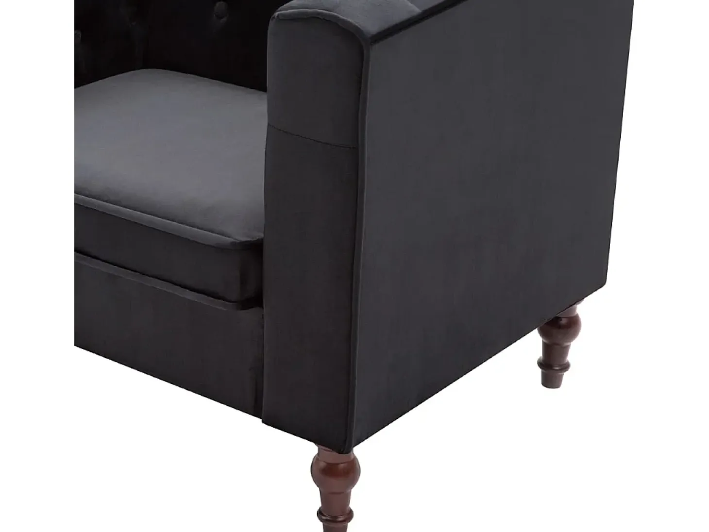 Sillón de terciopelo negro