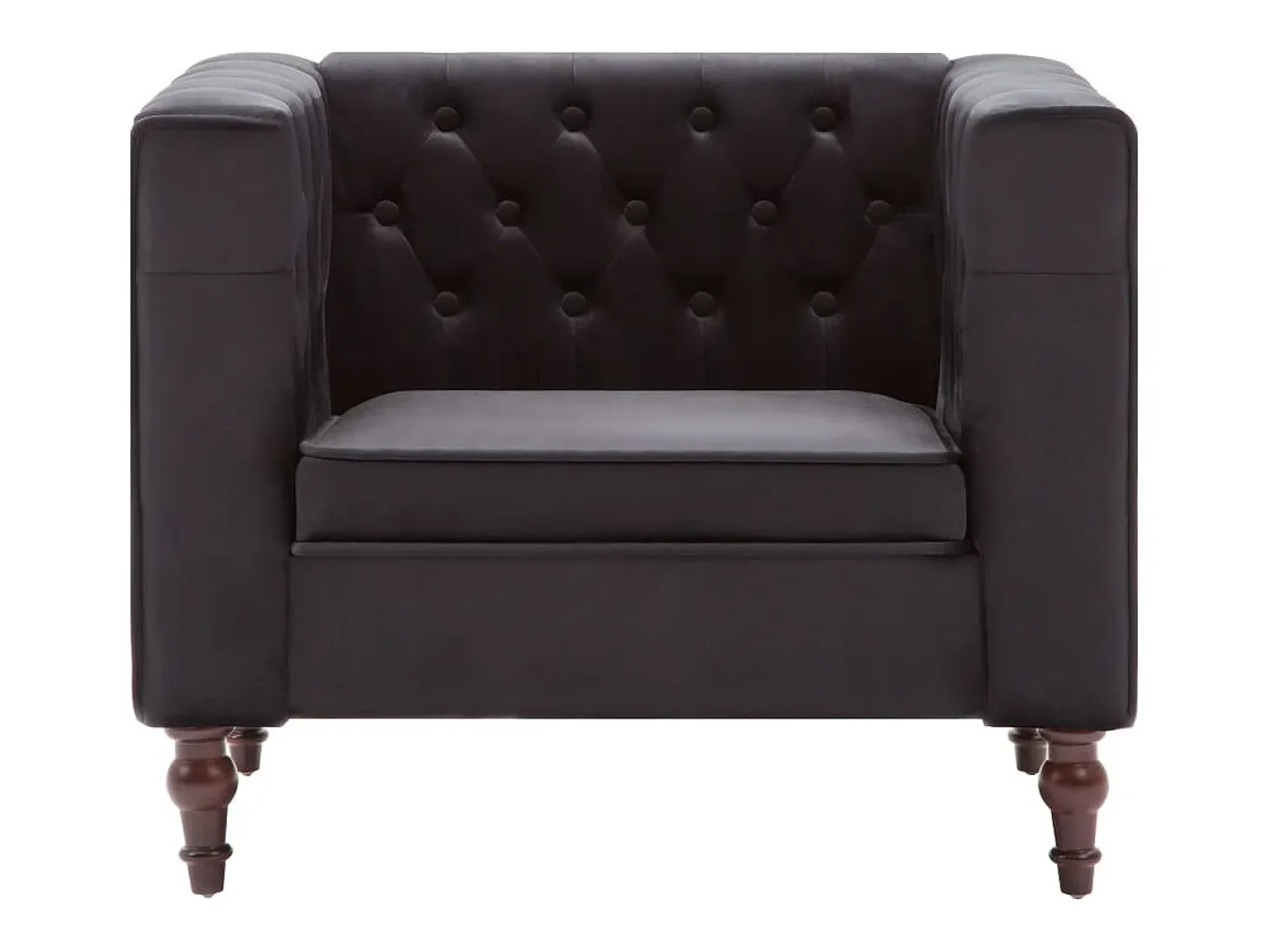 Sillón de terciopelo negro