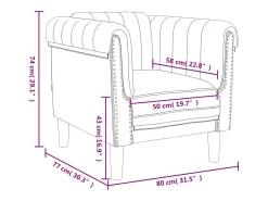 Sillón de terciopelo negro