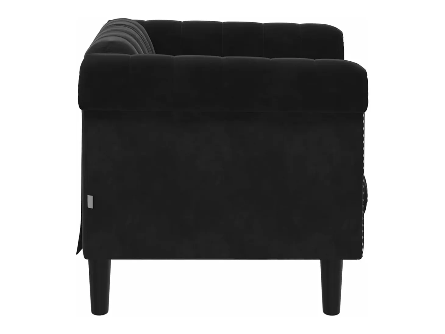 Sillón de terciopelo negro