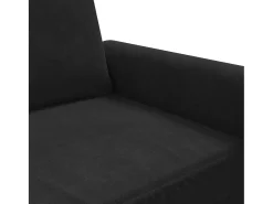 Sillón de terciopelo negro 60 cm