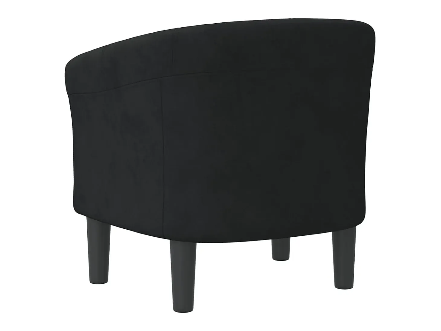 Sillón de terciopelo negro