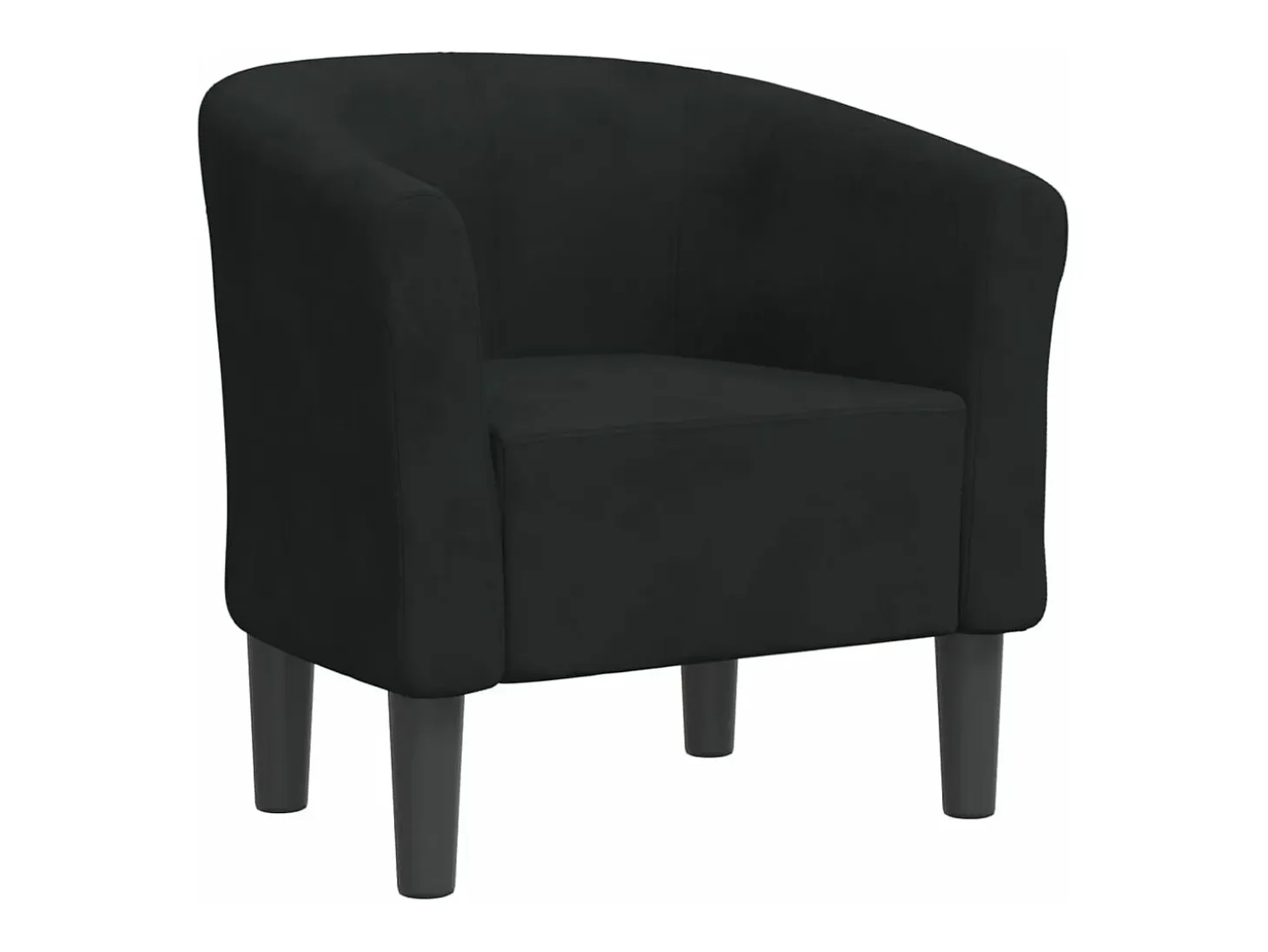 Sillón de terciopelo negro
