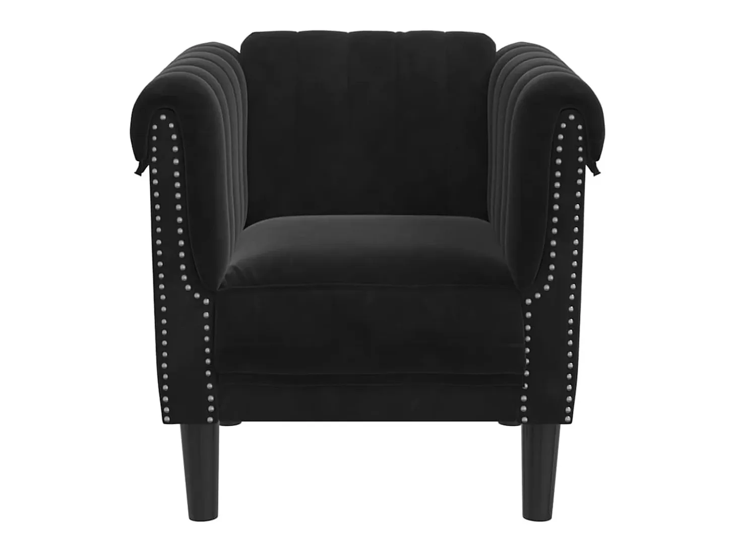 Sillón de terciopelo negro